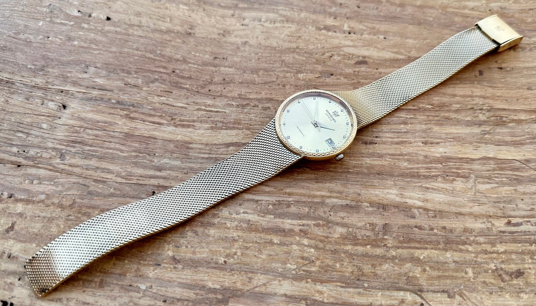 Raymond Weil Geneve Automatic 18K Gold Plated Ref 2807 Watch Etsy