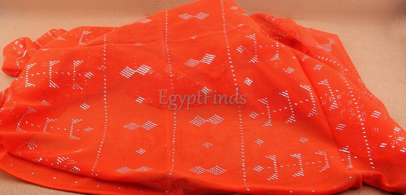 Amazing Soft Egyptian Assiut Assuit Tulle Black Wide Shawl Wrap Veil