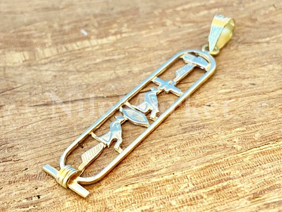 Egyptian Solid 18K Gold Personalized 