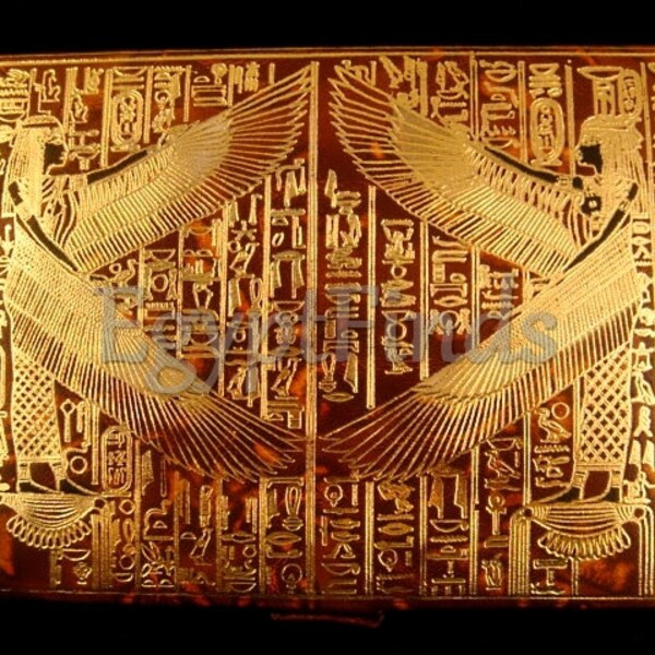 Egyptian Genuine Leather Winged Isis Jewelry Box