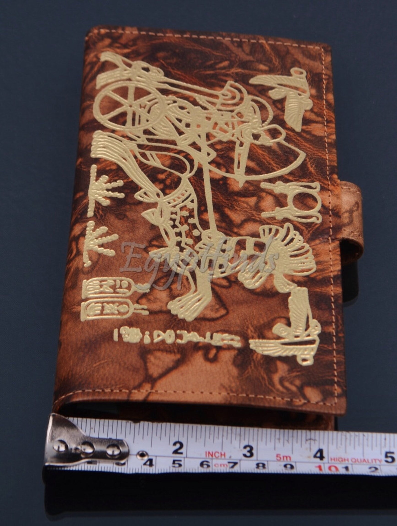 Egyptian Hand Made Genuine Leather Golden Ramses II Etsy