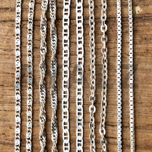Sterling silver Chain .925 Necklace Jewelry Supplies image 1