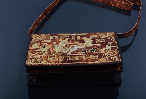 Amazing Egyptian Handcrafted Genuine Leather Purse Horus Bag