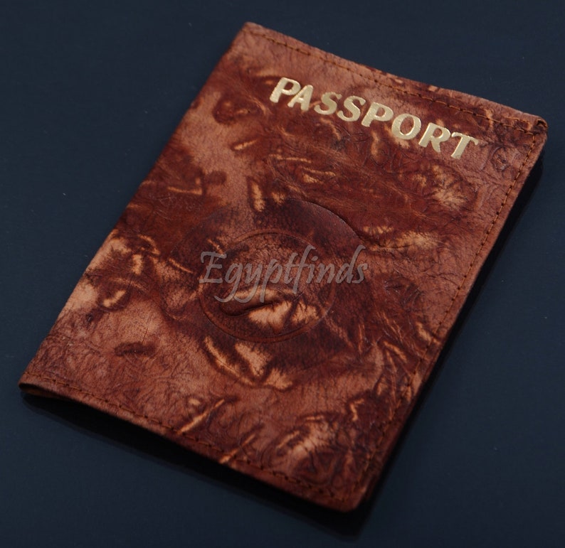 Egyptian Genuine Leather Tut Passport Wallet Holder Protector Etsy
