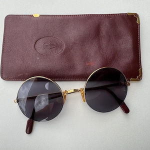 Auth Carter Mayfair vintage Half Frame Gold mm49  Sunglasses Vintage  SALE