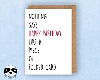 folded birthday card etsy folded birthday cards