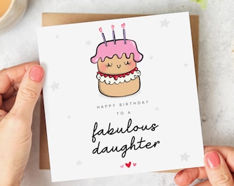 Fabulous Daughter Birthday Card - Happy Birthday Card For Daughter, From Mum, From Dad