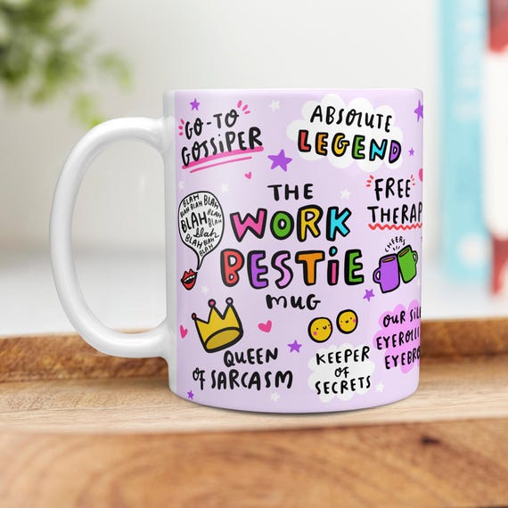 The Work Bestie Mug, Colleague Gift, New Job, Leaving Work, Birthday Gift
