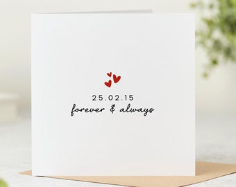 Personalised Anniversary Card, Forever And Always