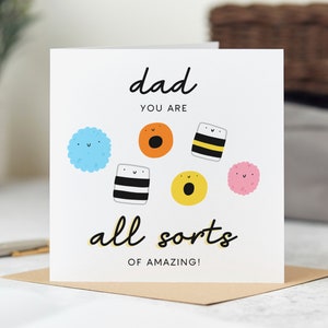Dad You Are All Sorts Of Amazing - Funny Dad Birthday Card - Personalised Card
