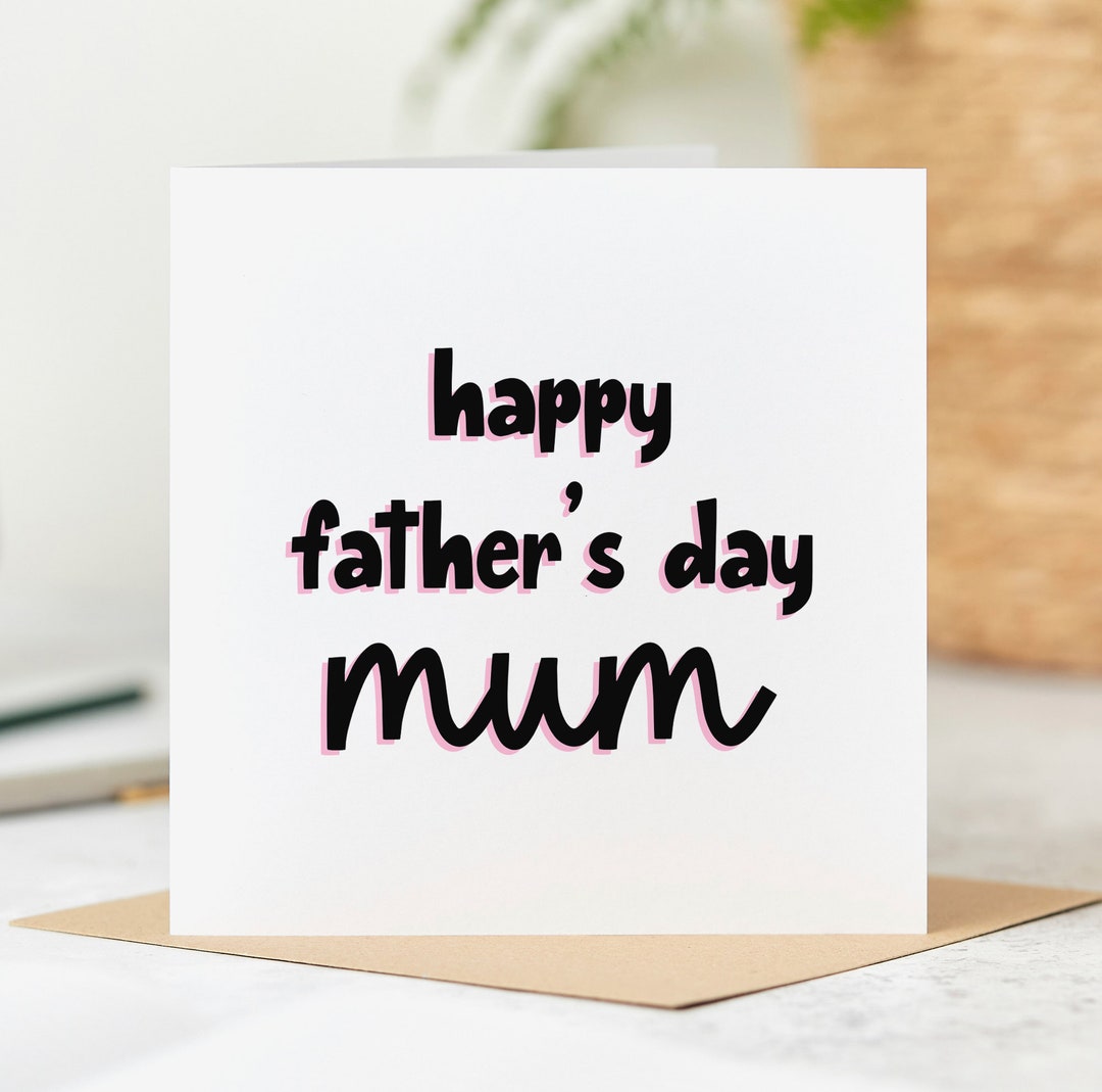 Happy Father's Day Mum Father's Day Card for Mum Personalised Card - Etsy