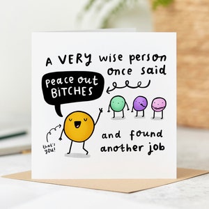 Very Wise Person Found Another Job Card, Funny Congrats Card, New Job Card, Leaving Work Card, Personalised Card