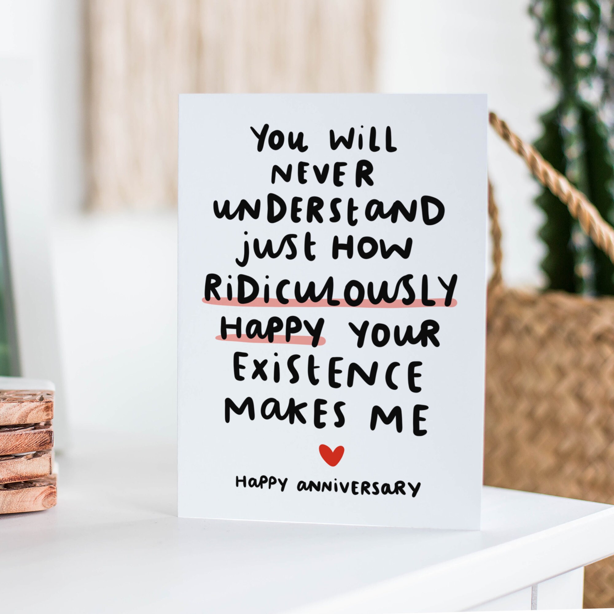 You Make Me Ridiculously Happy Anniversary Card Happy | Etsy