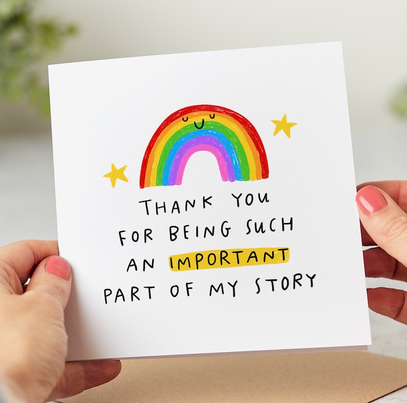 Thank You For Being Part Of My Story Card Teacher Thank You Card, Best Friend, Mentor, Friend, End Of School, Appreciation, Personalised image 1