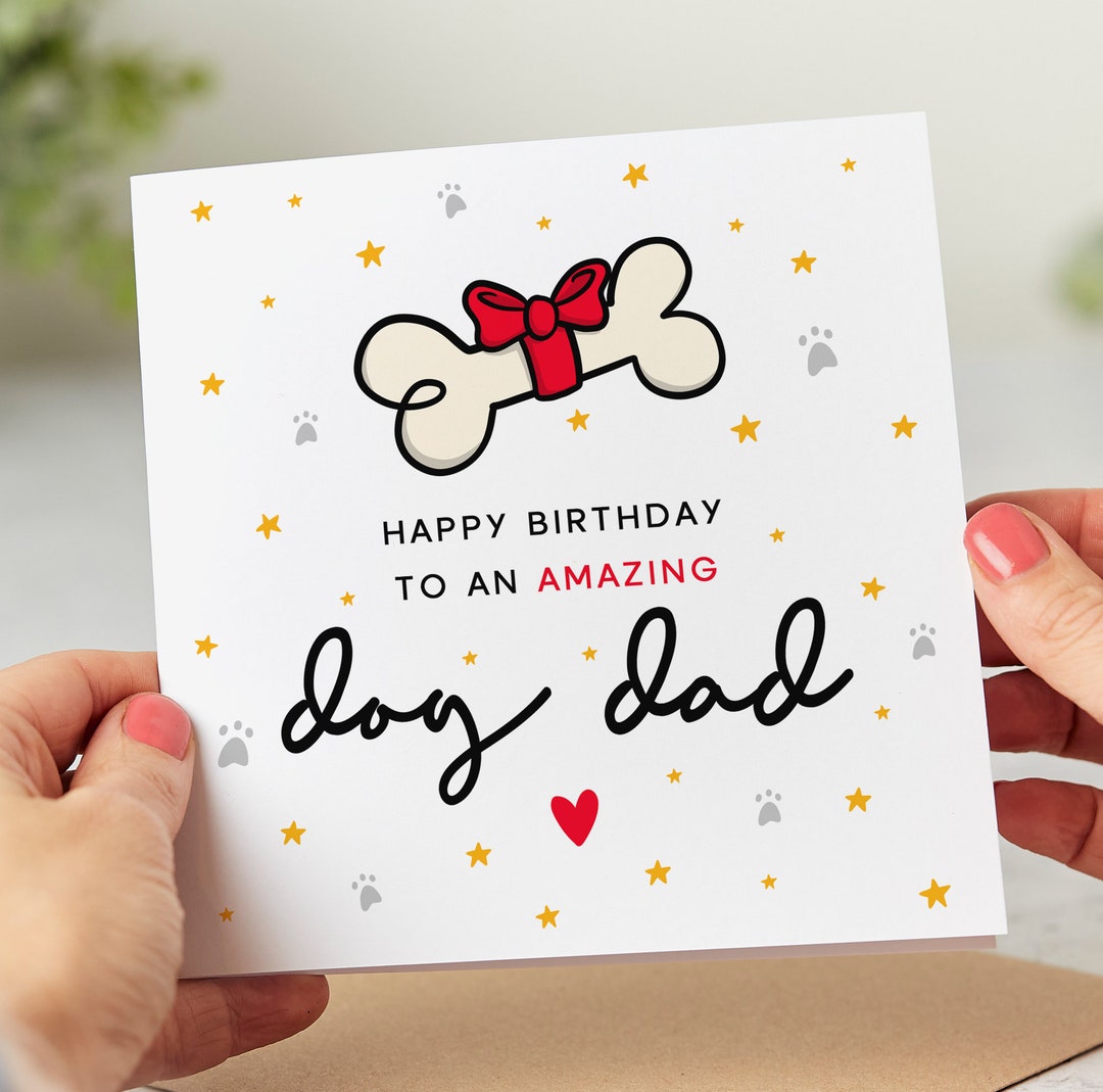 Amazing Dog Dad Birthday Card - From the Dog Birthday Card - Etsy