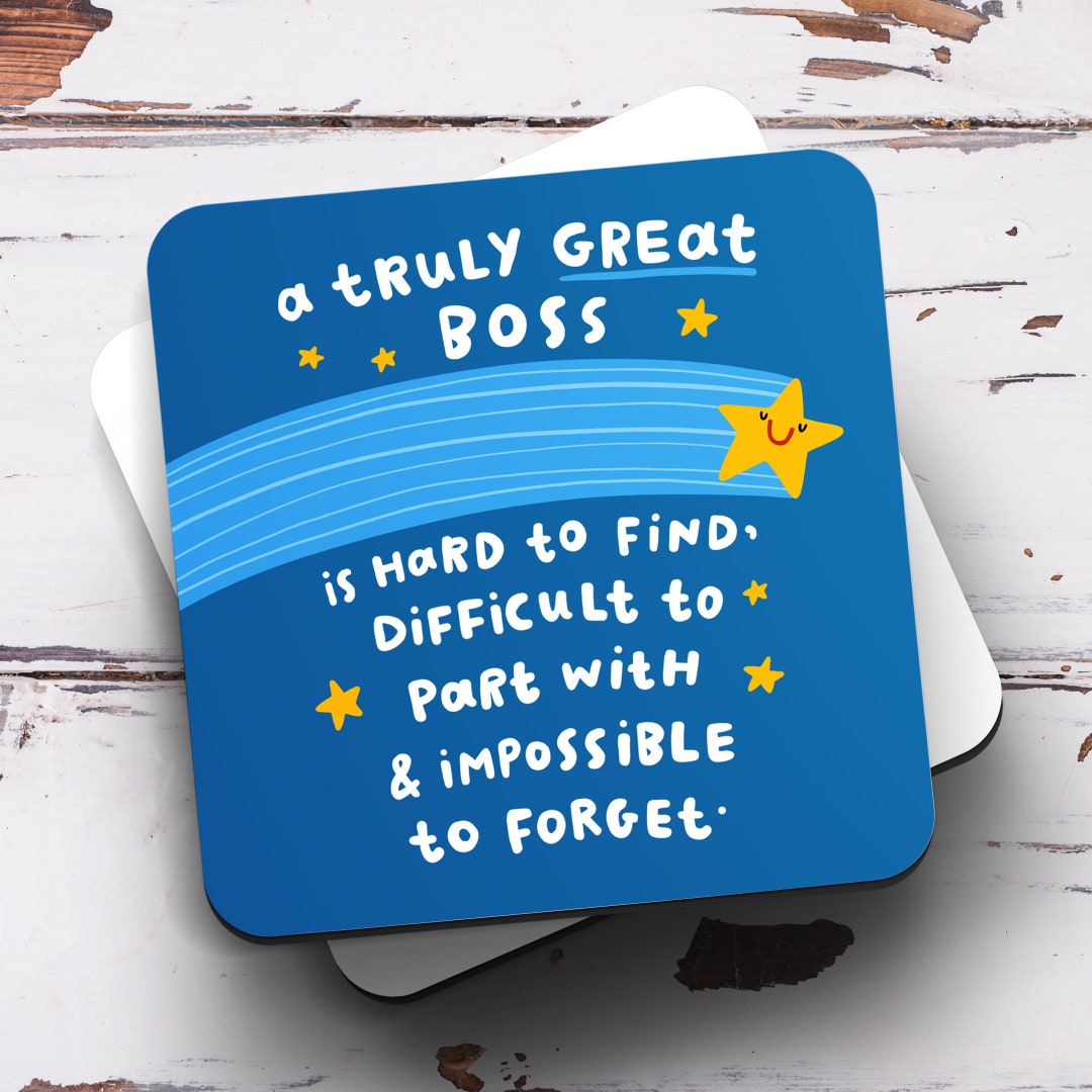 A Truly Great Boss is Hard to Find Coaster Star Thank You Gift for Boss