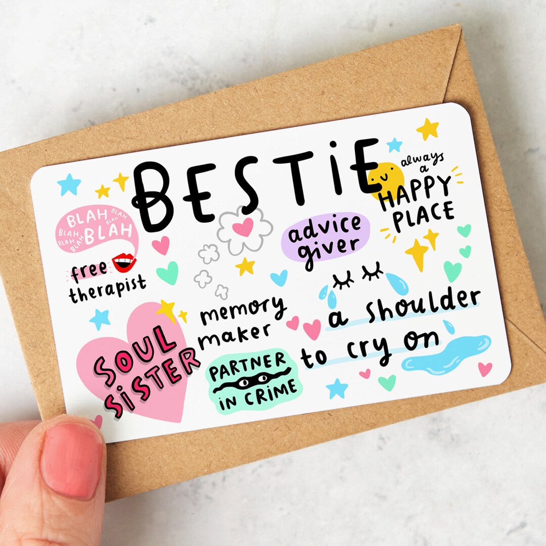 Bestie Wallet Card - Best Friend Gift, Birthday Gift, Thank You Gift ...