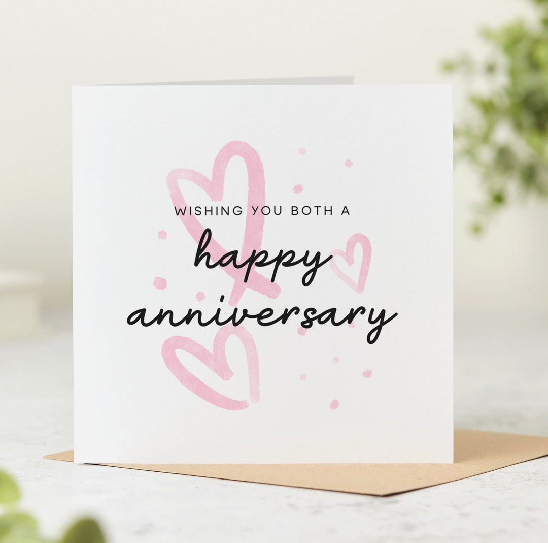 Wishing You Both A Happy Anniversary Card - Couple Card - Etsy