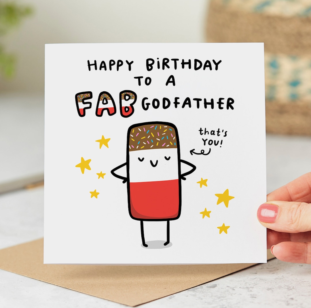 To A Fab Godfather Birthday Card Funny Godfather Birthday - Etsy