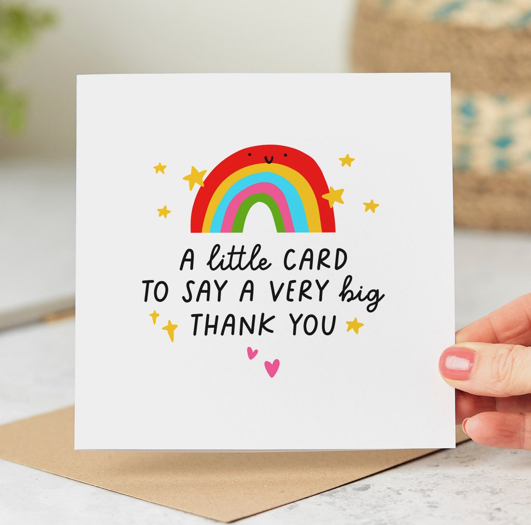 Little Card to Say A Big Thank You - Thank You Card - Personalised Card ...