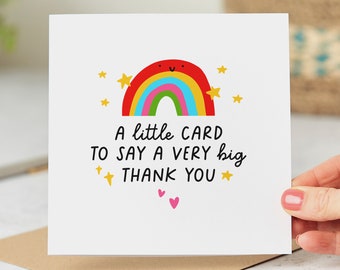 Little Card To Say A Big Thank You - Thank You Card - Personalised Card