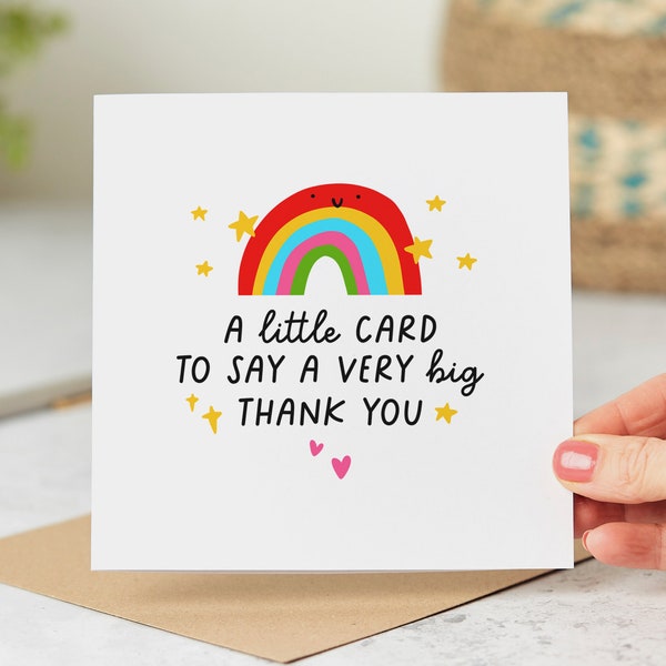 Little Card To Say A Big Thank You - Thank You Card - Personalised Card