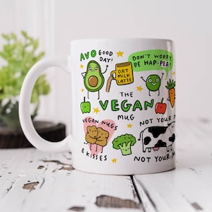 The Vegan Mug - Funny Vegan Mug, Birthday Gift, Puns, Animal Lover, Best Friend, Vegan Food Lover, Vegan Gift