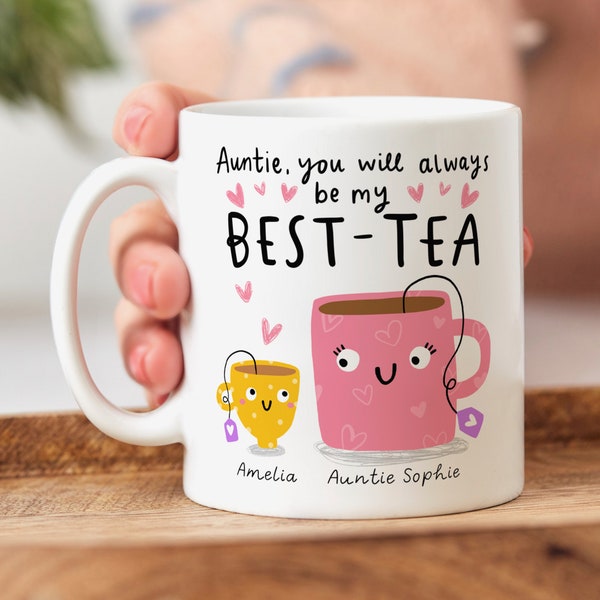 Auntie My Best-Tea Mug - Personalised Gift, Funny Gift, Auntie Gift, Best Auntie Mug