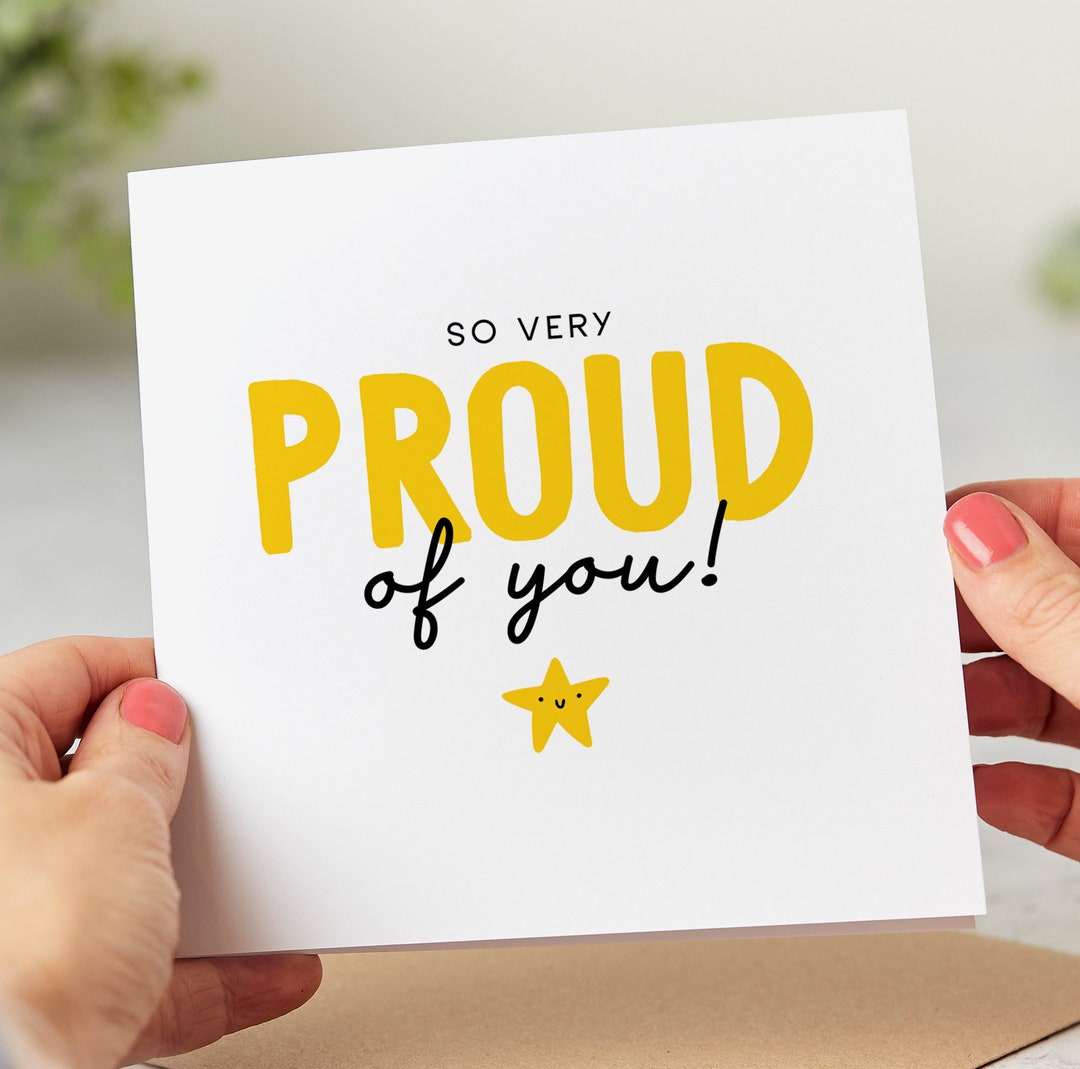 Promotion Greeting Card So Proud Of You New Job Card - Well Done ...