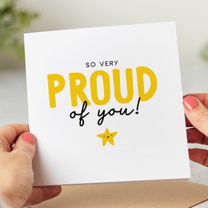 So Very Proud Of You - Congratulations Card -  Graduation - Well Done - New Job Card - Promotion - Personalised Card