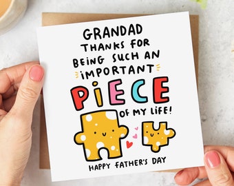 Tarjeta del Día del Padre - Abuelo, gracias por ser una parte tan importante de mi vida - Tarjeta personalizada