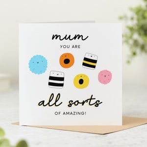 Mum You Are All Sorts Of Amazing - Funny Mum Birthday Card - Personalised Card