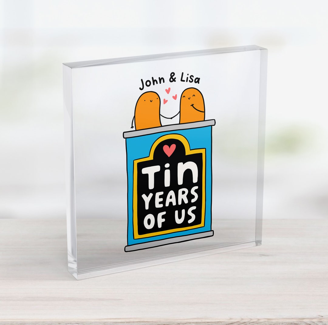 10Th Anniversary Tin Gift for Her - 2012-2022 10 Year Anniversary