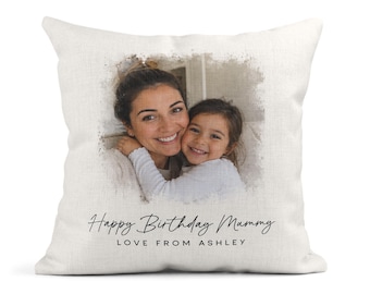 Cojín personalizado con foto de mamá, regalo de cumpleaños con imagen personalizada.