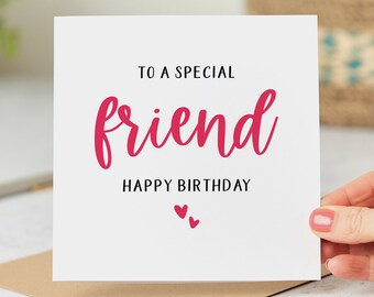 Special Friend Birthday Card - Best Friend Birthday Card - Personalised Card