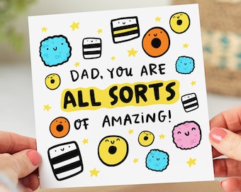 Dad You Are All Sorts Of Amazing - Funny Dad Card - Birthday Card - Personalised Card