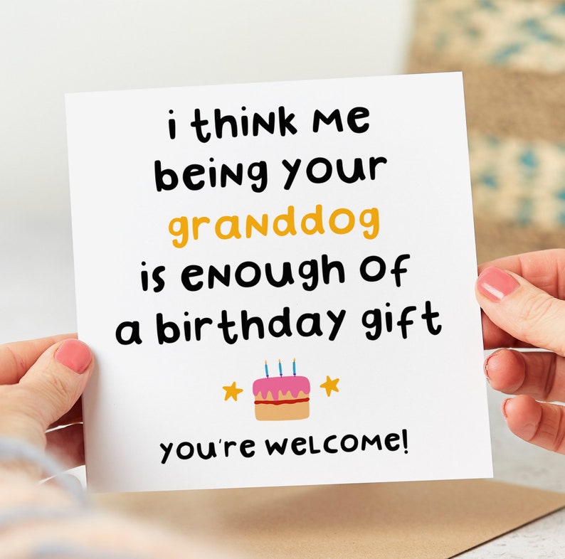 From the Dog Funny Birthday Card, Dog Grandma Card, Dog Grandad ...