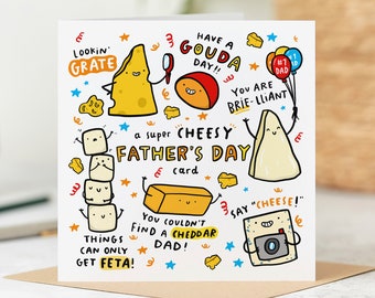 Super Cheesy Father's Day Card - Funny Father's Day Card - Personalised Card