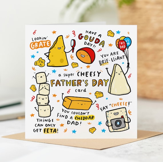 Super Cheesy Father's Day Card - Funny Father's Day Card - Personalised Card