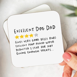 Posavasos "Excelente Papá Perruno" - Regalo Divertido para Papá Perruno, Regalo de Cumpleaños, Regalo de Navidad