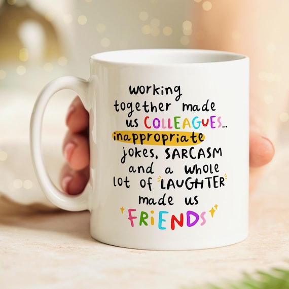 Made Us Colleagues Personalised Mug, Funny Work Friend Gift, New Job Gift