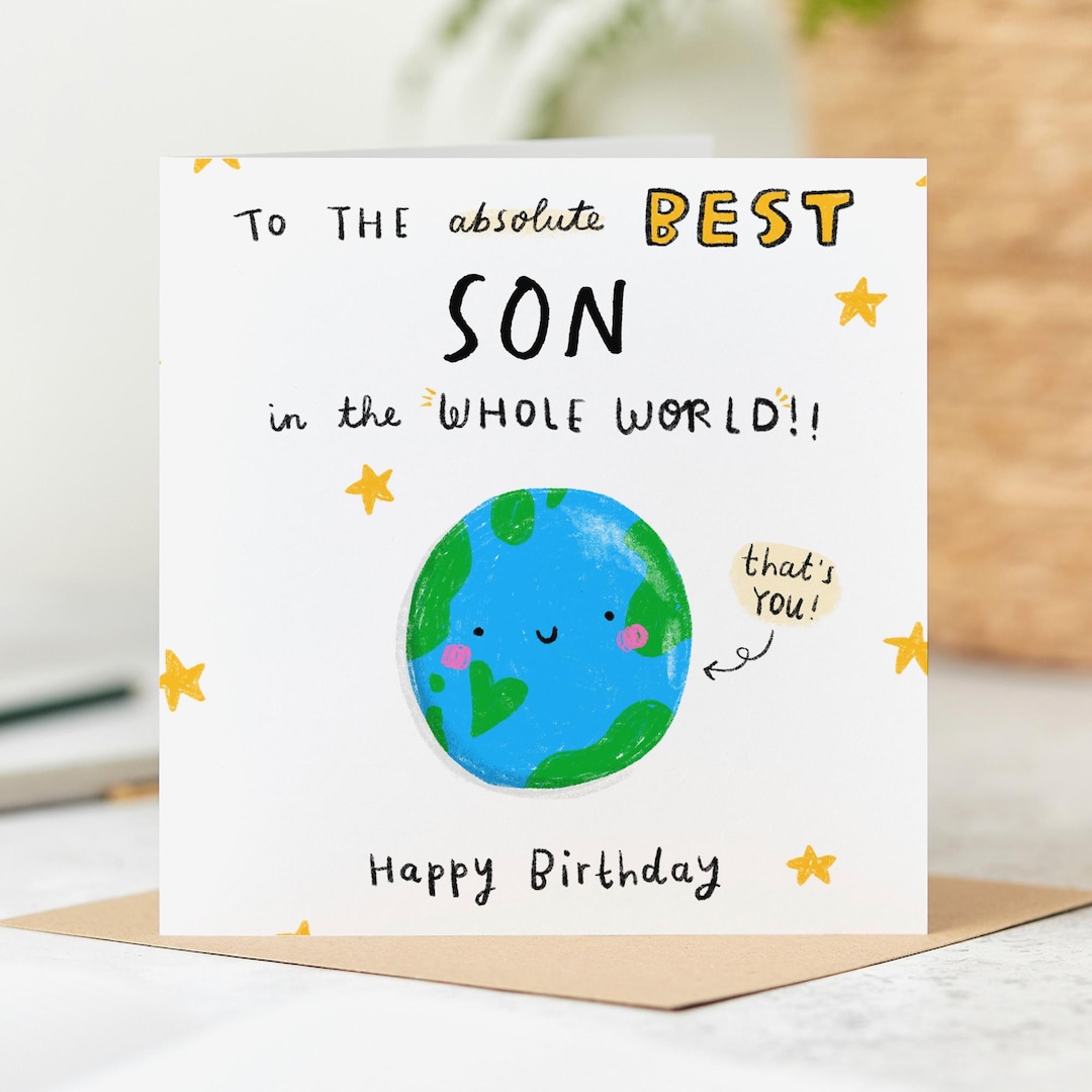 Best Son in the World Birthday Card, Absolute Best Son in the Whole ...