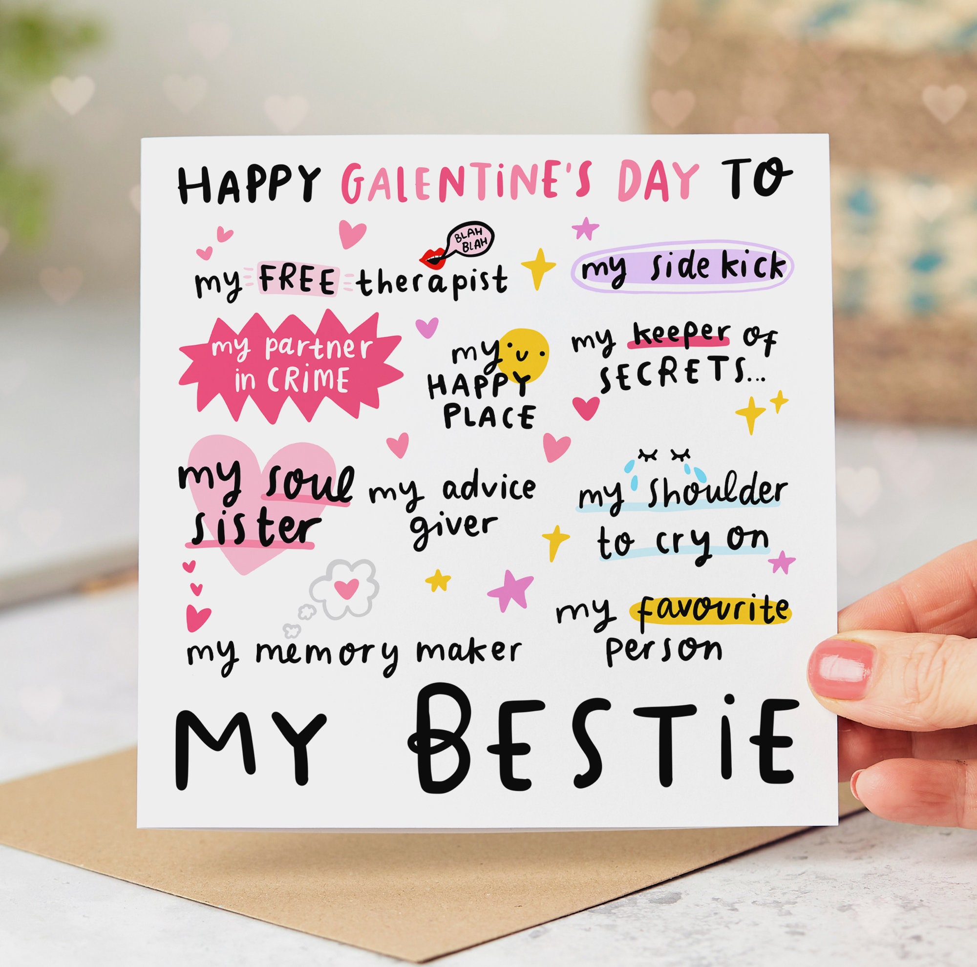 My Bestie Valentine Card, Galentine's Day Card, Funny Card, Best Friend ...