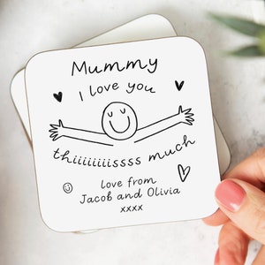 Mummy I Love You This Much, Mummy We Love You This Much Mug - Personalised Mummy Mug, Birthday Gift, For Mum, Mummy, For Her image 3