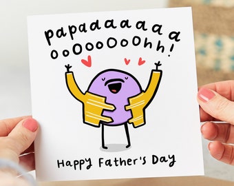 Papa Ooh - Funny Father's Day Card - Personalised Card