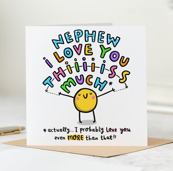nephew yugioh card I Love You This Much Birthday Card for Nephew, Nephew Card, I Love You, We Love You Single Cards A Yugioh card my uncle