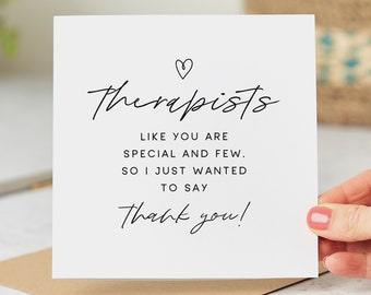 Therapists Like You Are Special And Few - Therapist Thank You Card - Personalised Card