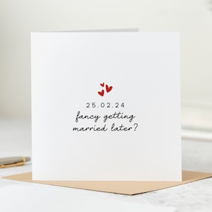 Fancy Getting Married Later - Personalised Wedding Card, Wedding Day Card