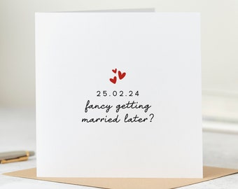 Fancy Getting Married Later - Personalised Wedding Card, Wedding Day Card