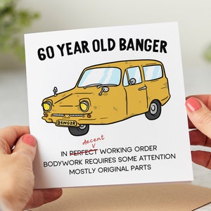 60 Year Old Banger Birthday Card - Funny 60th Birthday Card - Personalised Card